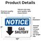 Signmission Gas Shutoff (Down Arrow) Sign With Symbol, 10 in W x Rectangle, Vinyl Decal OS-2PACK-NS-D-710-L-13022 - alternate 3